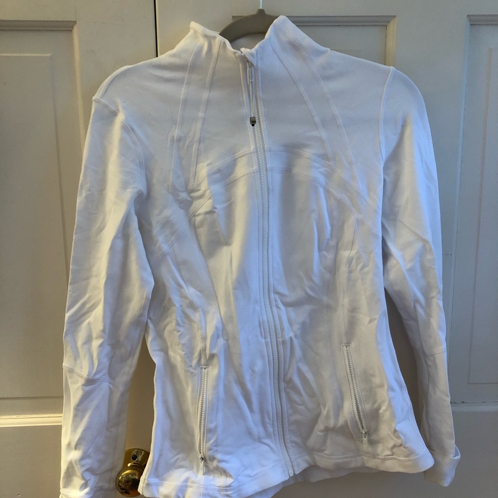 lululemon white workout jacket